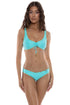 Luli Fama Forever Luli Wavy Luxe Stitch Scoop Neck Drawstring Top